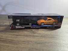 Fast And Furious Twin Pack Brian's Toyota Supra and Dom's Dodge Charger JADA