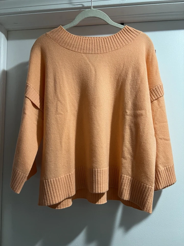 Suéter Club Monaco Para Mujer Cachemira Cuello Barco Con Detalles Acanalados Talla Xs Nuevo Con Etiquetas Foto 4 de 4