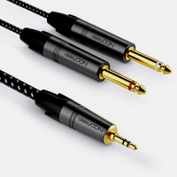 3M Klinkenkabel 3,5Mm Klinke Stereo Auf 2X 6,3Mm Klinke Mono Kabel Y Audiokabel
