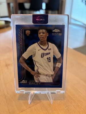2025-26 Topps Chrome Ace Bailey Blue Wave Refractor /150 Jazz
