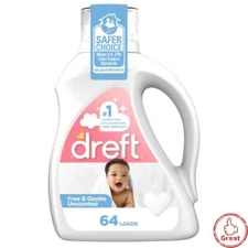 Dreft Family Friendly Unscented Liquid Baby laundry Detergent - 92 fl oz