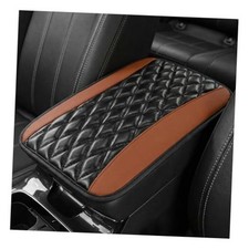Car Center Console Cover, Anti-Scratch Leather Auto Armrest Seat Box Coffee