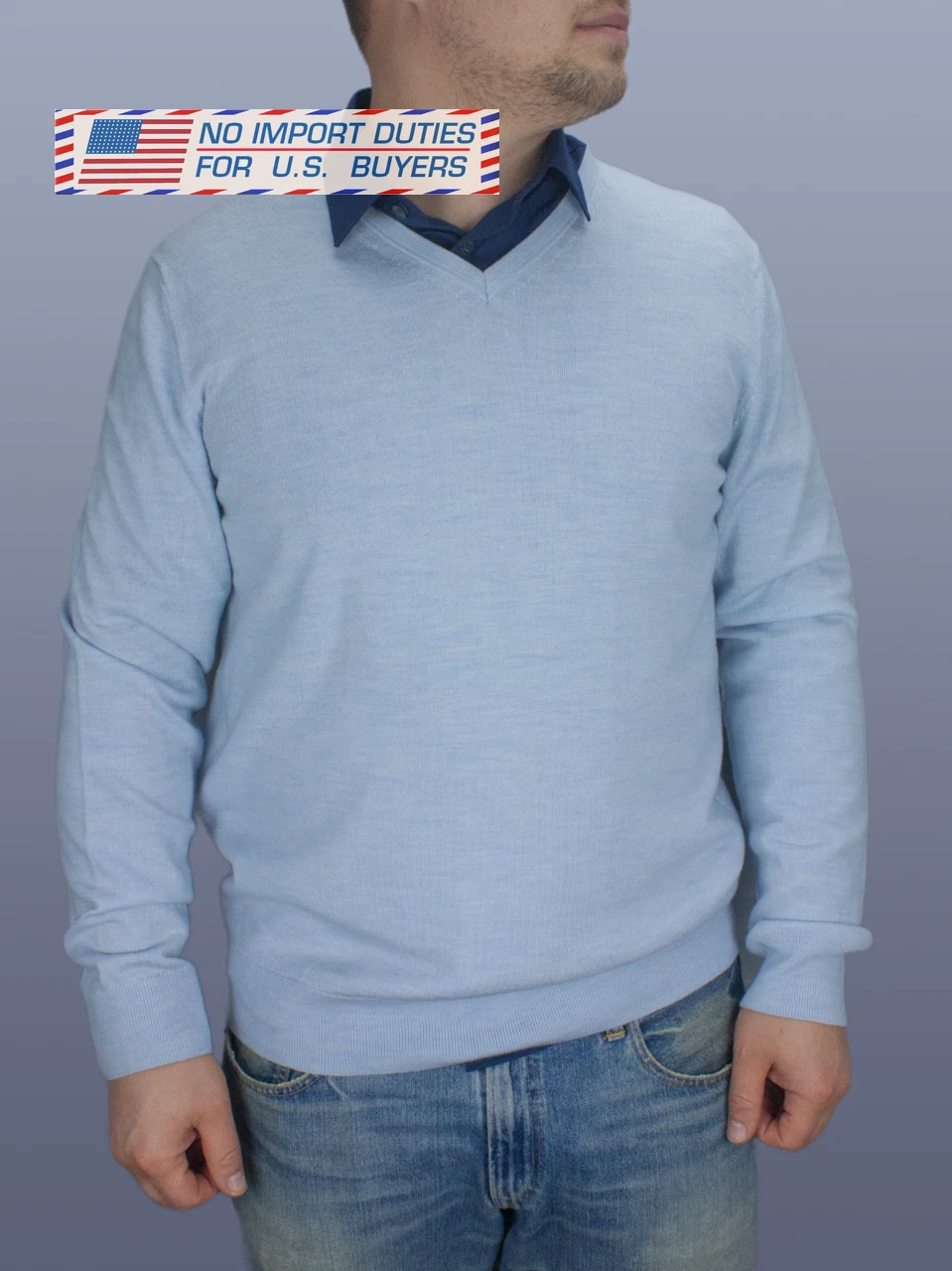 Charles Tyrwhitt Large Sky Blue V-Neck Sweater Mens Merino Wool Smart Office Top
Opens in a new wind