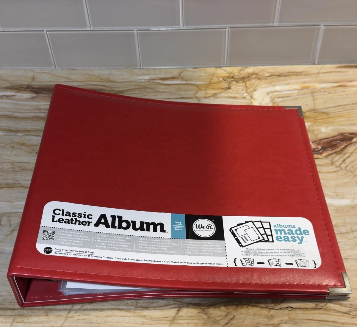 We R Memory Keepers Classic Leather 12x12 D-ring Scrapbook Photo Album Kiwi NWD for sale online