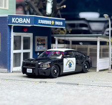 Rollin 1:64 2008 Black CHP Police Charger Muscle Model Diecast Metal Car