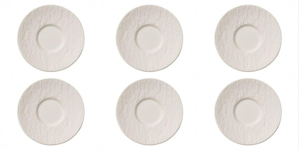 Villeroy & Boch Manufacture Rock Blanc 6Er Set Espressountertasse Weiß D. 12Cm-image