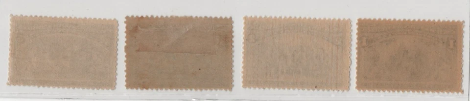 US 1893 COLUMBUS SCOTT #230-232, 235 THREE ARE MINT NEVER HINGED, THE 3 CENT MH - Image 2 of 2