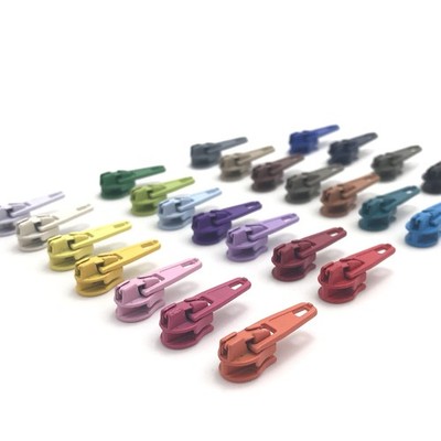 50pcs #3 Auto Lock Zipper Sliders Mulit Color for Nylon Coil Zipper Tape, Rep...