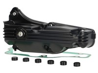 ÖLwanne Mit Schauglas -MOTO Nostra, Schwarz Matt - Piaggio 125-300Cc - Vespa GTS