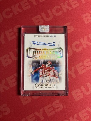 2020 Flawless Patrick Mahomes #01/10 Flawless Finishes Gold Auto RESEALED