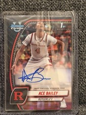 2024-25 Bowman University Chrome - Prospect Autograph Ace Bailey #1 Black Wave 
