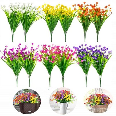 12 Konvolut 6 Farben Kunstblumen Outdoor UV beständige Sträucher
