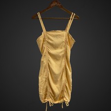 Wild Fable Mini Dress Yellow Pink Gingham Plaid Large Sundress Party Vacation