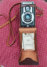 Welta Reflekta II Vintage Camera Germany Leather Case Instructions