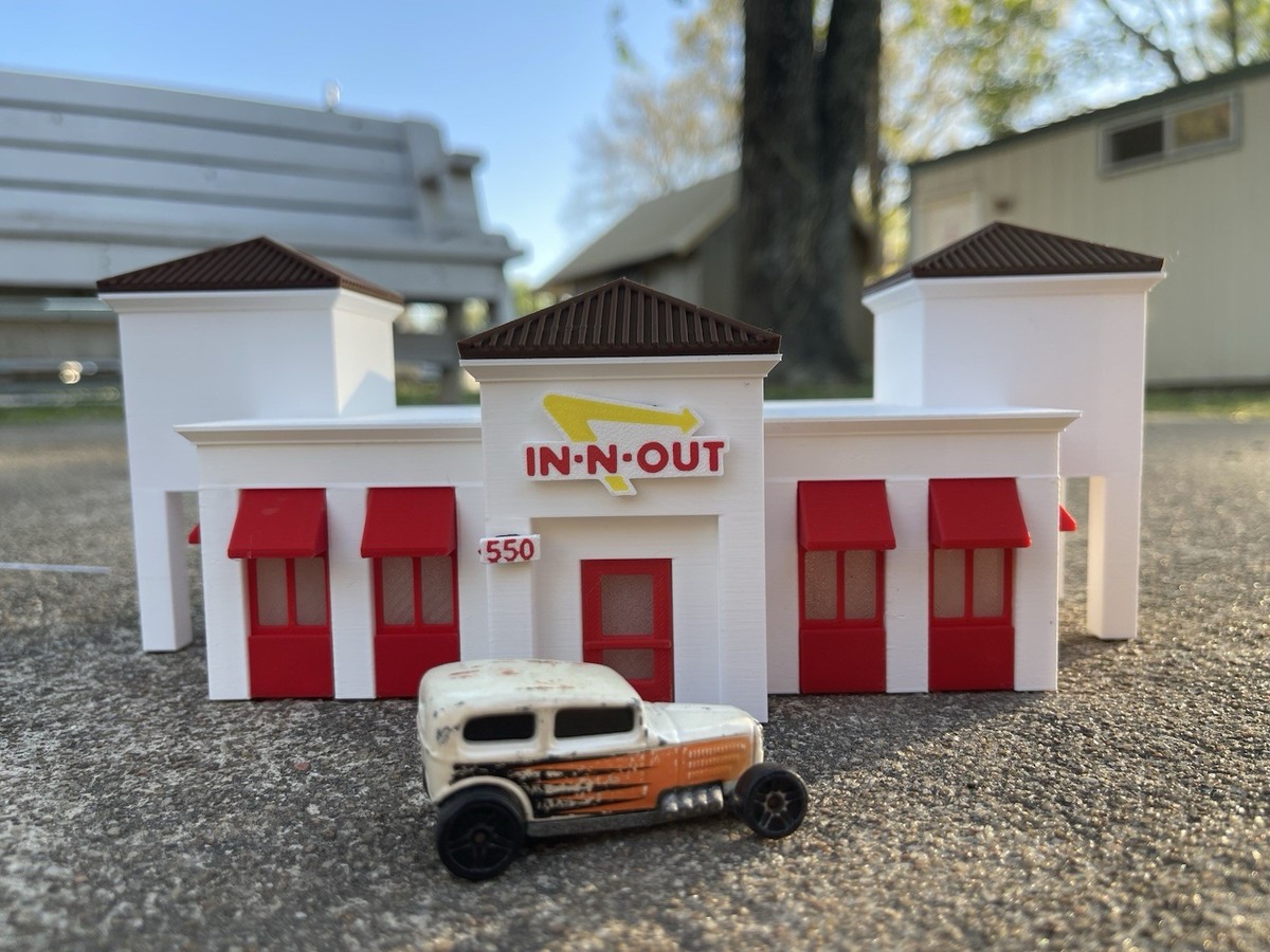 In-N-Out Restaurant Building 1:64 Scale 3D Printed Model | eBay