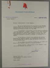 Autograph French Entrepreneur and Politician Charles Pasqua 1978 (148136)