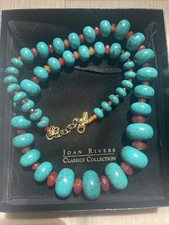 Joan Rivers Collection Faux Turquoise And Orange Faceted Beaded Necklace