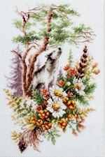 Stickpackung Kreuzstich Vervaco Riolis Dimension CT14 21x34cm Sommer Wolf