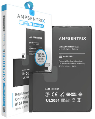 Extended Capacity Battery iPhone 14 Pro Max (AmpSentrix Basic Extended)