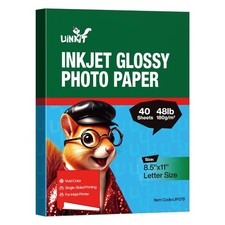 Uinkit 40 Sheets Bright White Single Sided Glossy 8.5"X11"-40 sheets, white
