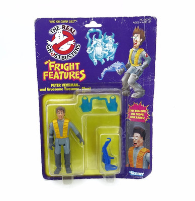 Peter Venkman Fright Features Real Ghostbusters Action Figur Kenner 1986 NEU OVP