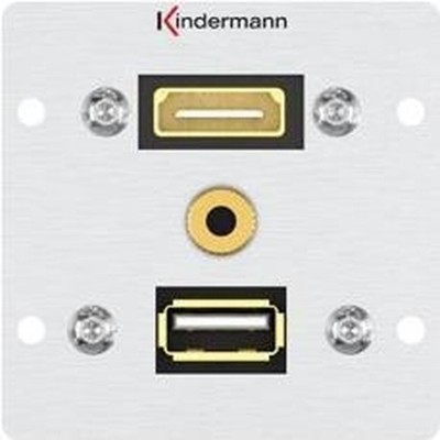 Kindermann Connect ALU ALU 50 - Modular Faceplate - SNAP -in - Mini - Stereo Telefon aus