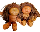 2 Vtg Hasbro Cabbage Patch Kids First Edition African American Crimped Hair