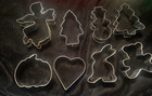 COOKIE CUTTERS Plastic/Metal Ornaments Lot of 12 Christmas, Easter, Heart — photo 5