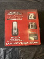Digital Door Lock M210 Mechanical Keyless Deadbolt Double Combination, Jet Black