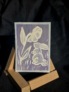 ACEO Ghost Lilic Inspired Bunny Hand Painted Original 