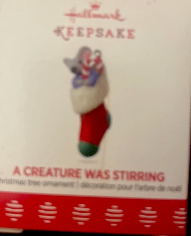 Hallmark 2017 Miniature  “A Creature Was Stirring “ # 2  Keepsake Ornament