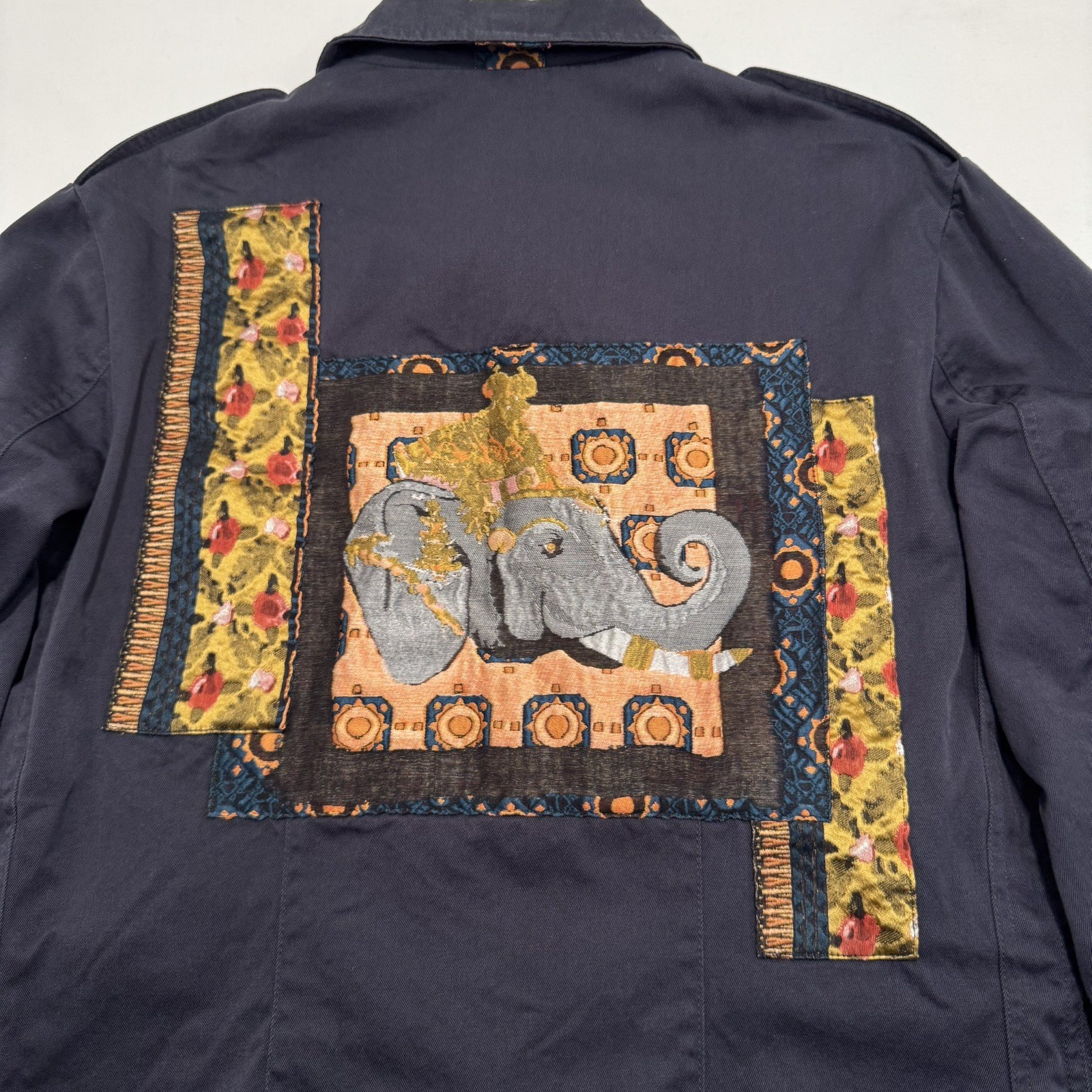 ETRO Milano Elephant Jacket Large Patchwork Boho … - image 12
