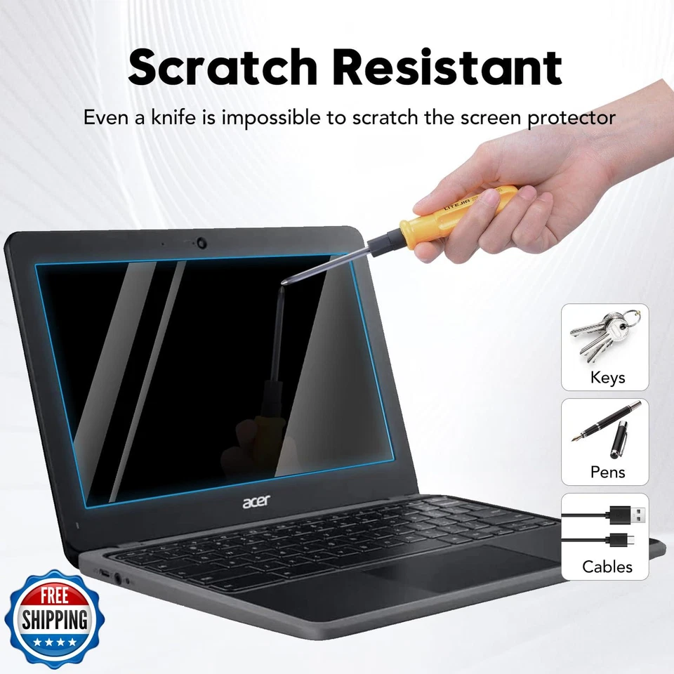 YongMai 9H Tempered Glass Screen Protector for 11.6inch Acer Chromebook 311 5 - Image 4 of 4