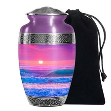 Oceanwaves Tide Memorial Urns for Human Ashes Adult Men  Female 10 Inch 