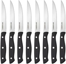 Farberware Full-Tang Triple-Riveted 8-Piece Steak Knife Set, High-Carbon Stainle