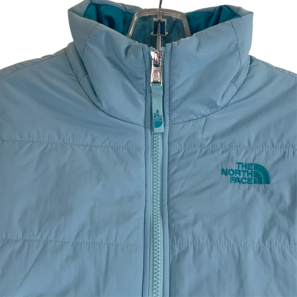 The North Face Girls Turquoise Full Zip Quilted Explorer Vest Sz. XL - Image 2 of 4