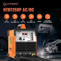 HITBOX Aluminium AC/DC TIG Welder Digital 220V Pulse HF TIG MMA Welding Machine