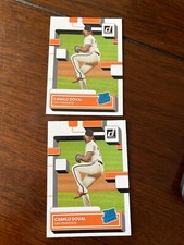 2 (two) Camilo Doval rookie card rated RC 2022 Donruss
