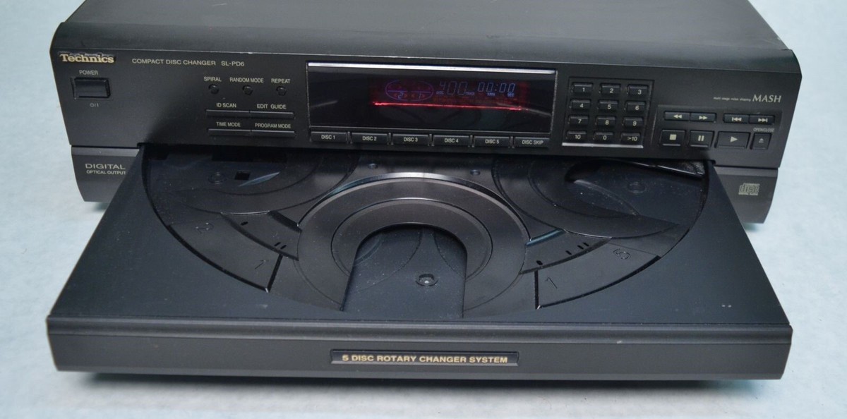 Technics SL-PD6 Rotary Carousel 5-Disc CD Changer Player *No