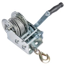 2500 lbs Hand Winch Boat Winch with 10m Steel Wire Rope Diameter 5 mm 32ft cable
