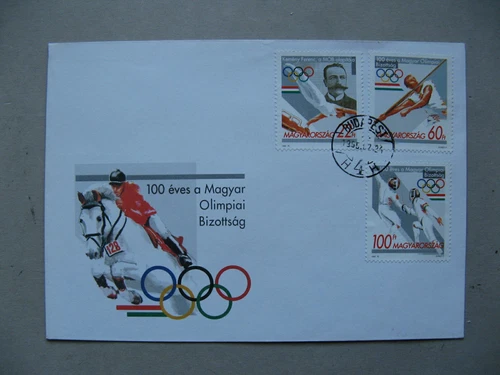 HUNGARY, cover FDC 1995,  Olympic Games, ao fencing gymnast