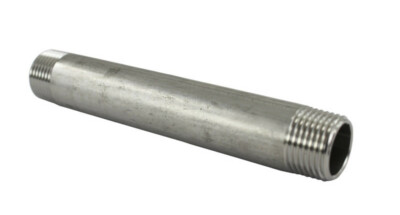 3/8'' Barrel Nipple, Stainless Steel  Pipe Fittings NPT SCH 40 SS SUS304