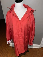Red Totes Raincoat w/ Detachable Hood Red Hat Society Size Small