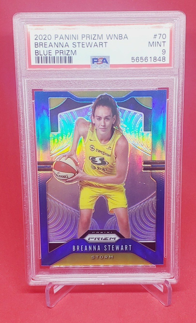 2020 Panin Prizm WNBA PSA 9 Breanna Stewart #70 Blue Prizm /149 Seattle Storm view 1