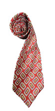 Burberry of London Men's 100 Silk Tie Red Geometric Made in the USA Style
