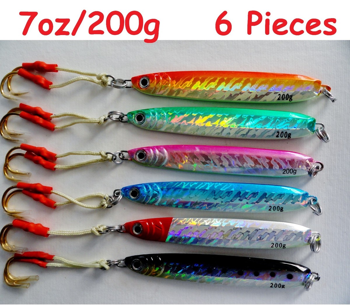 Knife Jigs Pieces 7oz /200g Vertical Speed Saltwater Fishing