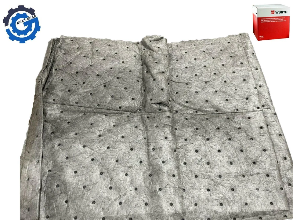 Paquete de 100 almohadillas absorbentes peso medio gris 16x18 pulgadas EN WURTH caja dispensadora Foto 2 de 2