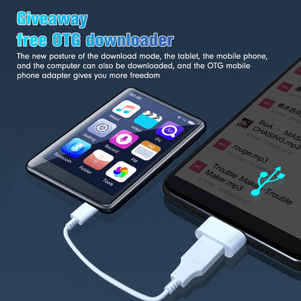 Lettore Mp3 Bluetooth 128gb Lettore MP3/MP4 Bluetooth Con 128GB Di Memoria - Senza Perdita, Radio FM, Registratore, Schermo 1.8'', Batteria 6 Ore Registratore Fm Mp3 - Foto 2