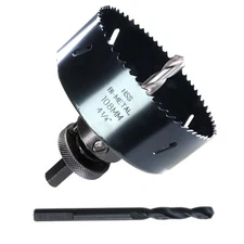 PLG2SUPT 4-1/4” HSS Bi Metal Hole Saw Cutter for Wood Drywall Plastic Aluminu...