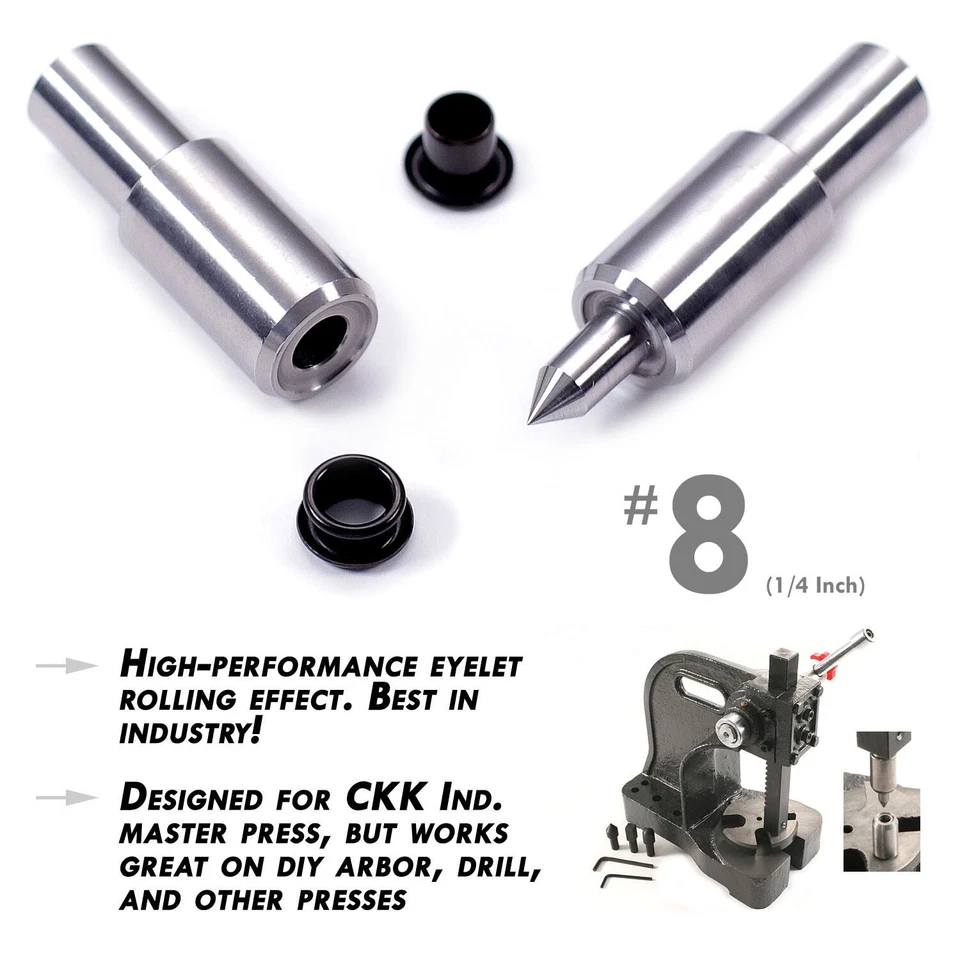 Master Series- Eyelet Setting Press - Includes: 3/16 + 1/4 Eyelet Setting Dies - Image 4 of 4